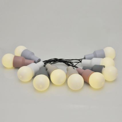 LED Solar ketting  PASTEL 10xLED/1,2V IP44