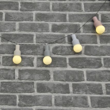 LED Solar ketting  PASTEL 10xLED/1,2V IP44