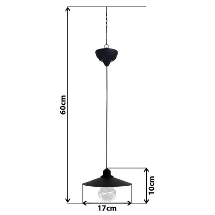 LED Solar kroonluchter aan een touw DINA 1,2V 200 mAh IP44