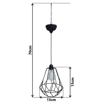 LED Solar kroonluchter aan een touw KATTY 1,2V 300 mAh IP44