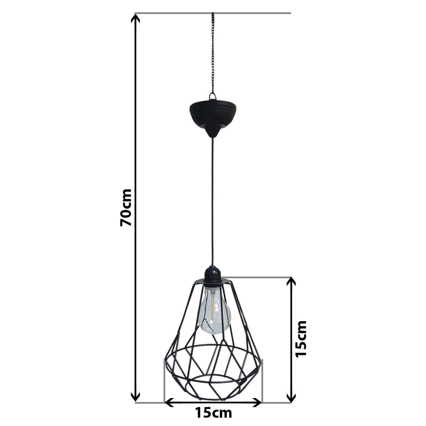 LED Solar kroonluchter aan een touw KATTY 1,2V 300 mAh IP44