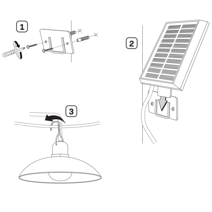LED Solar lamp CELINA LED/1,8W/3,7V 2400 mAh IP44 + afstandsbediening