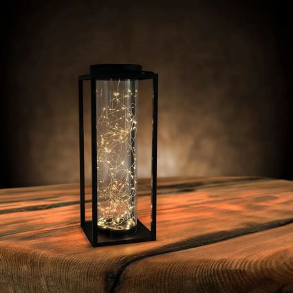 LED Solar lamp GLAMOUR LED/1,2V 600 mAh IP44 zwart