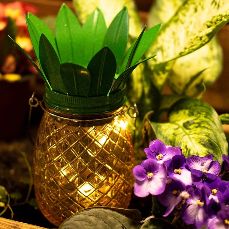 LED Solar lamp JAR LED/1,2V 150 mAh IP44 ananas