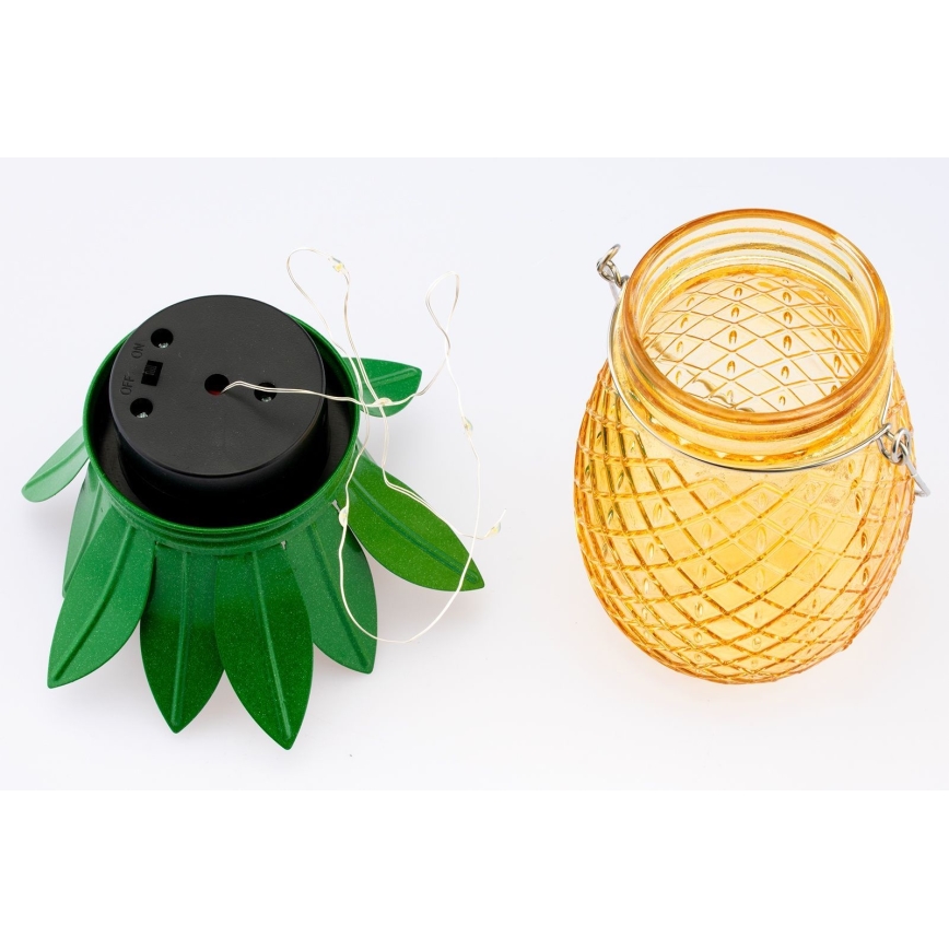 LED Solar lamp JAR LED/1,2V 150 mAh IP44 ananas