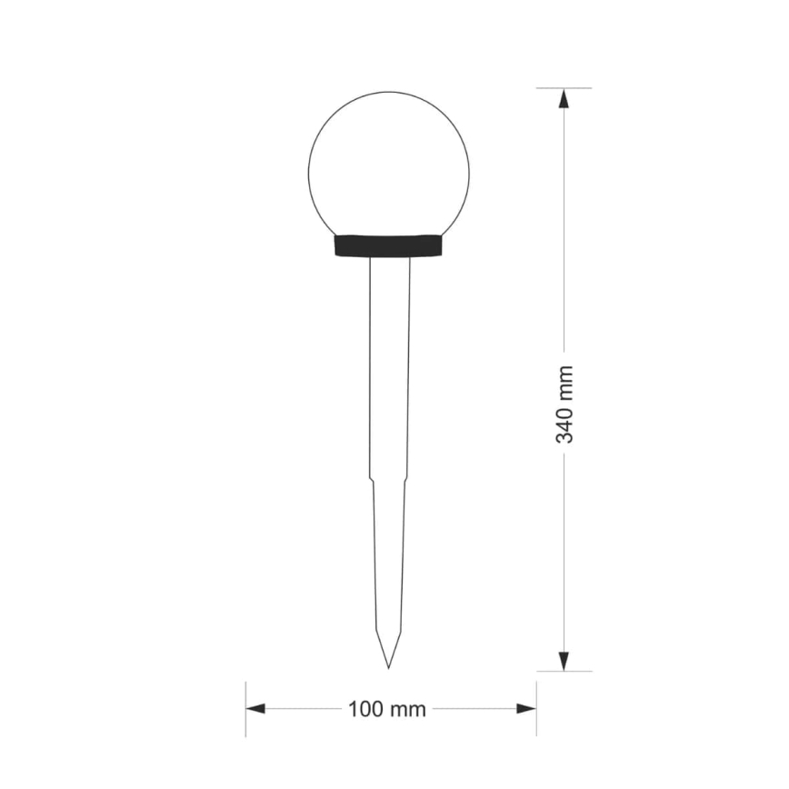 LED Solar lamp KULA LED/1,2V 40 mAh P44