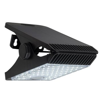 LED Solar lamp met een bewegings- en schemersensor CLIPS LED/4W/1200 mAh 3,7V IP44 zwart