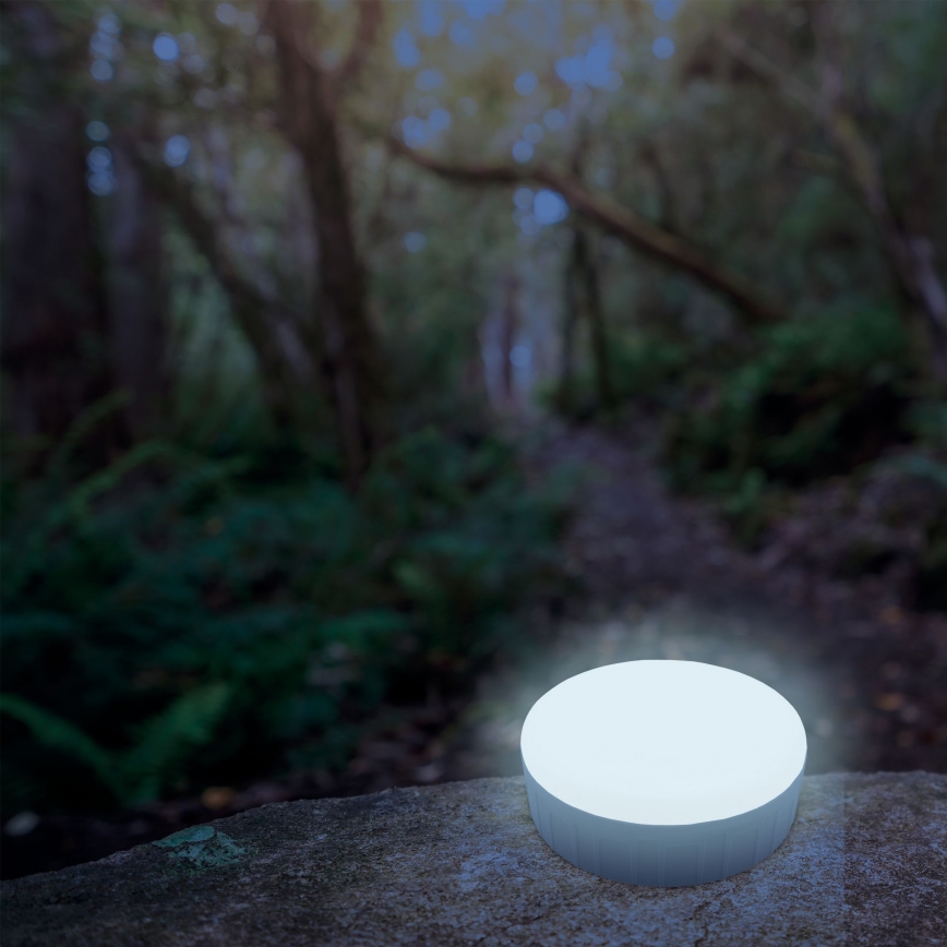 LED Dimbaar oplaadbaar zonne- lamp met powerbankfunctie K3 LED/2W/5,5V 6500K IPX4 1200 mAh zwart/wit