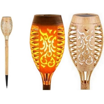 LED Solar lamp MINISPARK BAMBOO LED/1,8W/5,5V IP44 beige