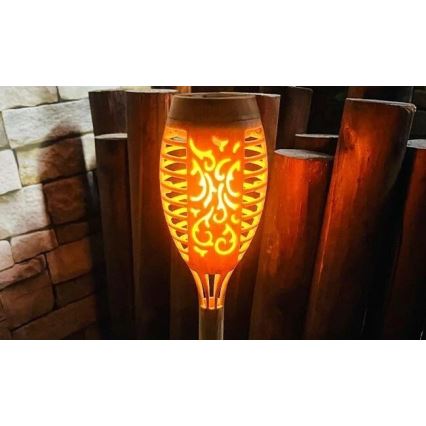 LED Solar lamp MINISPARK BAMBOO LED/1,8W/5,5V IP44 beige