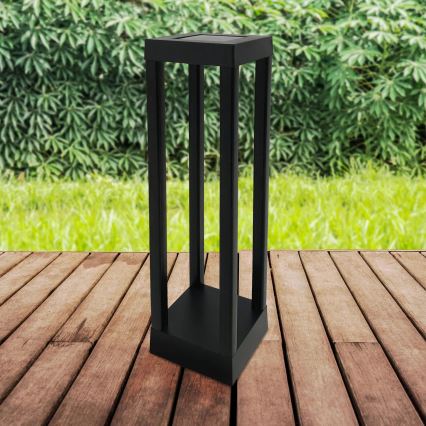 LED Solar lamp PALERMO LED/3,7V 500 mAh 46 cm IP44 zwart