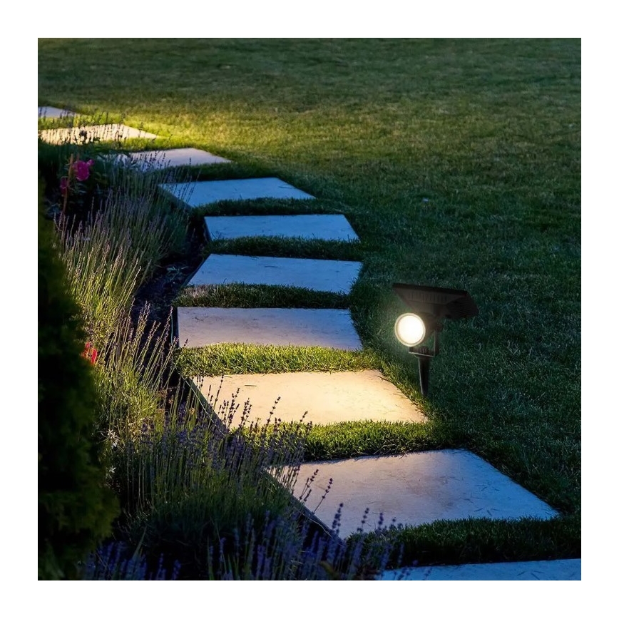 LED Solar lamp SPIKE LED/2W/5,5V IP65 3000K 1200 mAh