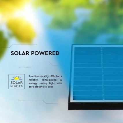 LED Solar lamp SPIKE LED/2W/5,5V IP65 3000K 1200 mAh