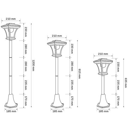 LED Solar lamp TIRANA LED/1,6W/5V IP44