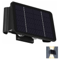 LED Solar Wandlamp 4xLED/1,5W/3,7V 1500 mAh IP54 zwart