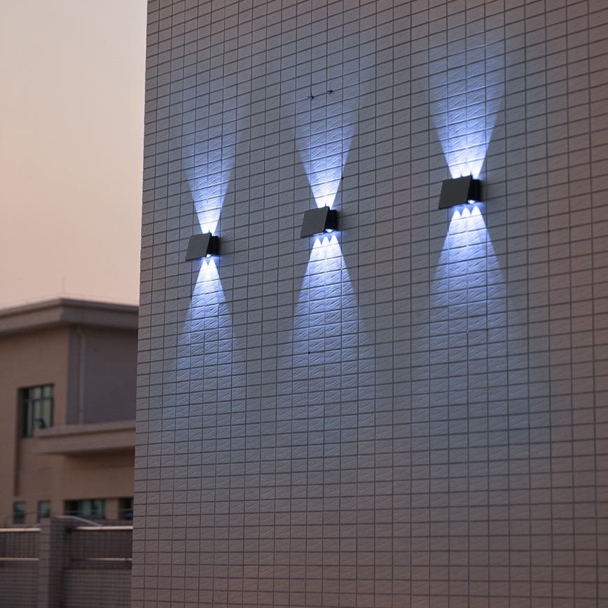 LED Solar wandlamp ALF LED/4W/1200 mAh 6000K IP54 zwart