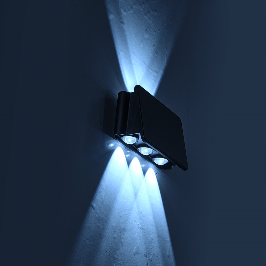 LED Solar wandlamp ALF LED/4W/1200 mAh 6000K IP54 zwart