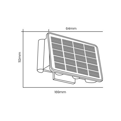 LED Solar wandlamp ALF LED/4W/1200 mAh 6000K IP54 zwart