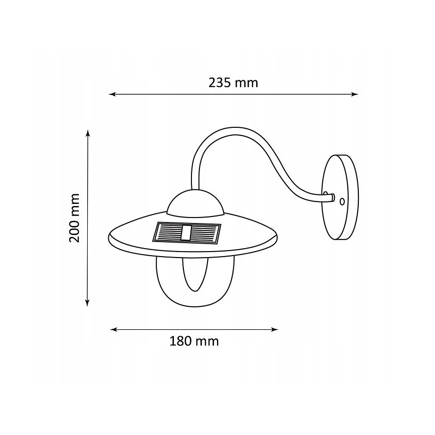 LED Solar Wandlamp DALI LED/1,2V IP44