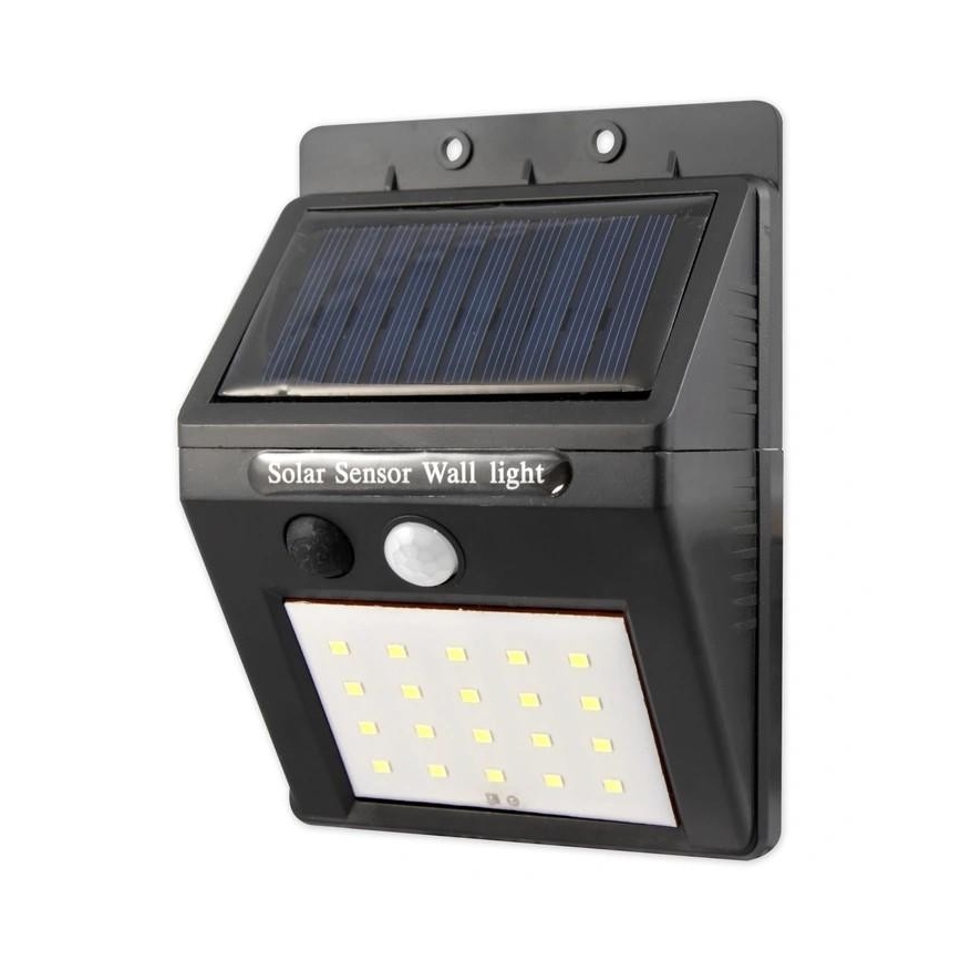 LED Solar wandlamp met sensor en extern paneel LED/0,55W/3,7V 1200 mAh IP65