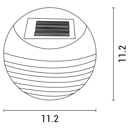 LED Solar wandlamp met sensor LED/0,06W/1,2V 200mAh 3000K IP44