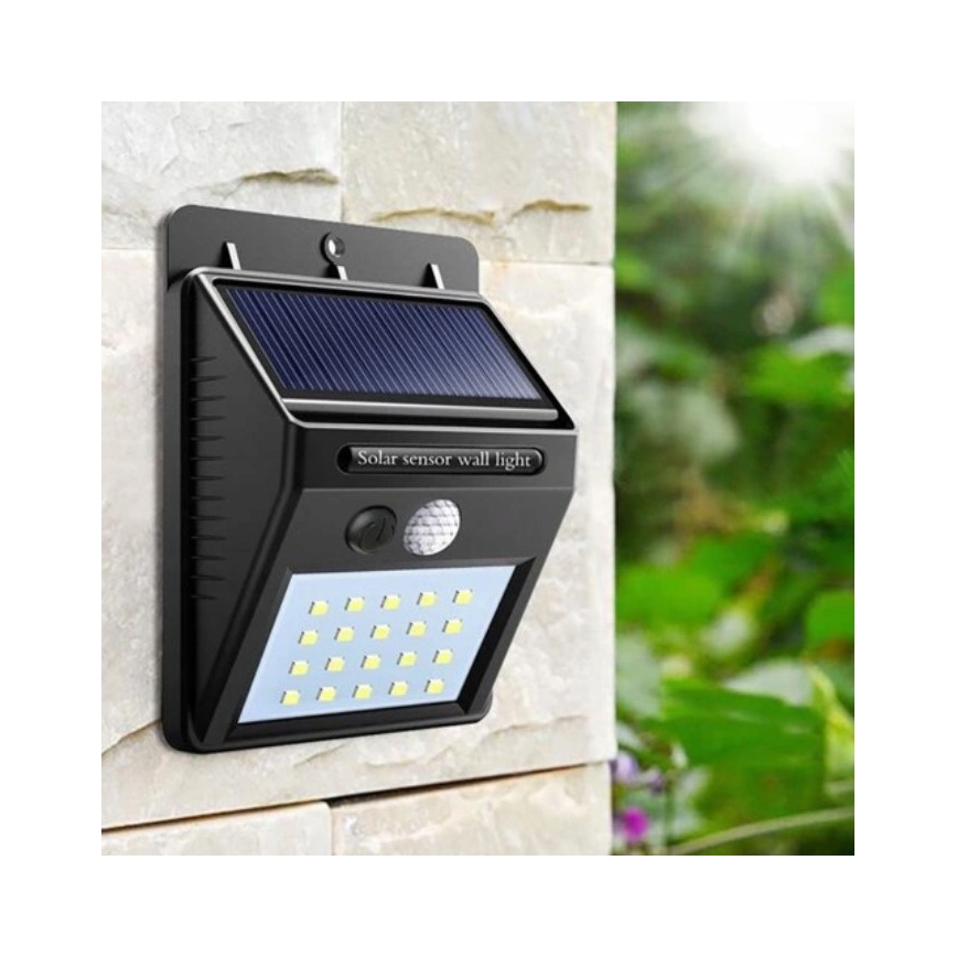 LED Solar wandlamp met sensor LED/0,55W/3,7V 1200 mAh IP65