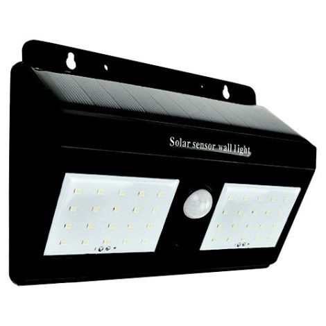 LED Solar wandlamp met sensor LED/1,2W/3,7V 6500K IP65