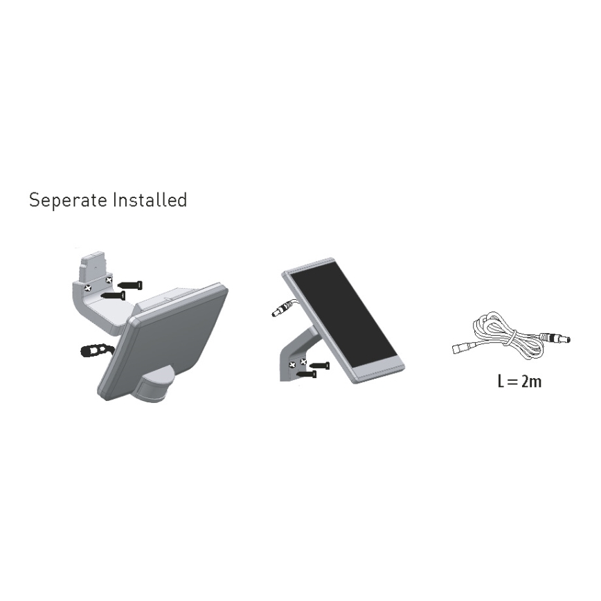 LED Solar wandlamp met sensor LED/12W/3,7V 4000 mAh IP54