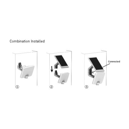 LED Solar wandlamp met sensor LED/12W/3,7V 4000 mAh IP54