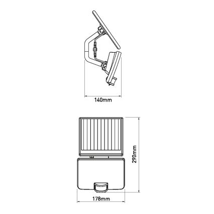 LED Solar wandlamp met sensor LED/12W/3,7V 4000 mAh IP54