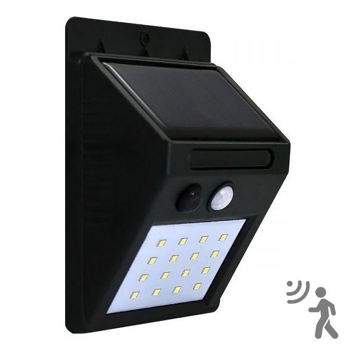 LED Solar wandlamp met sensor LED/2,2W/3,7V 2200 mAh IP44