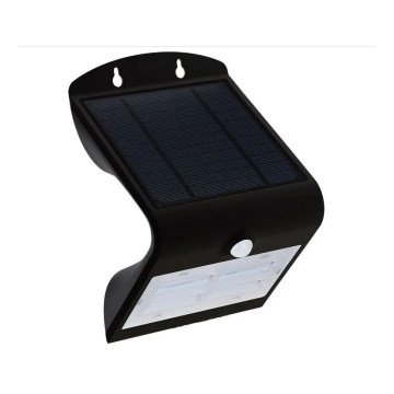 LED Solar Wandlamp met sensor LED/3W/3,7V 3000/4000K IP65 2000 mAh zwart