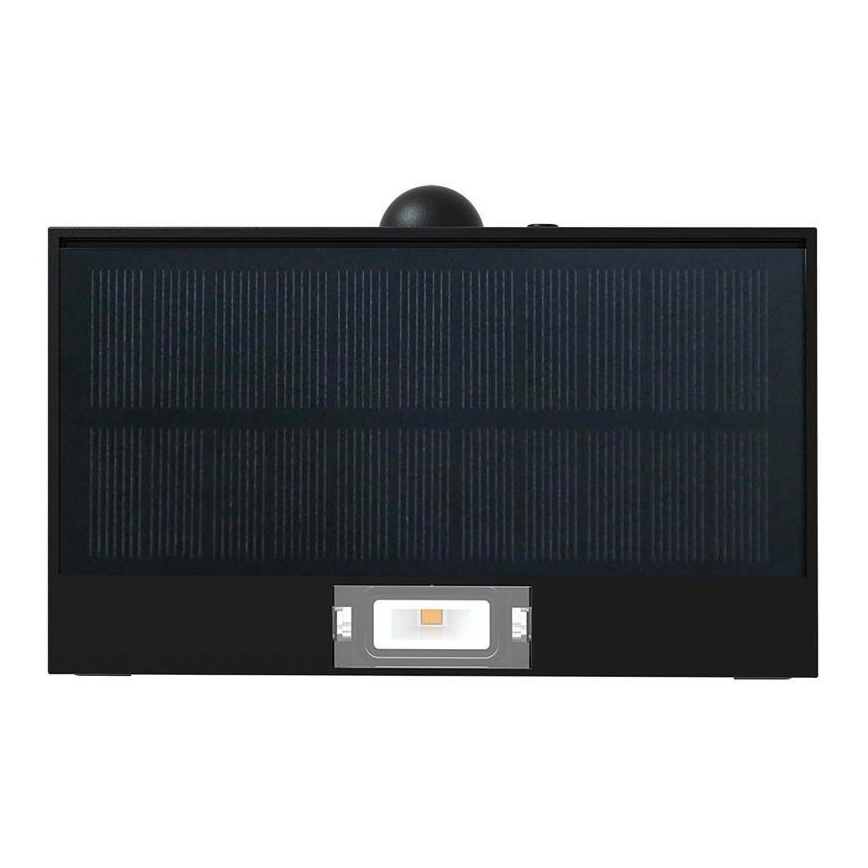 LED Solar wandlamp met sensor LED/3W/3,7V 3000K/4000K IP65 1200 mAh zwart