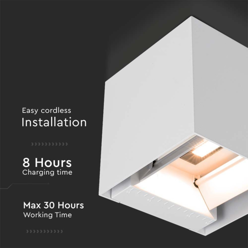 LED Solar wandlamp met sensor LED/9W/3,7V IP65 3000K 2600 mAh wit