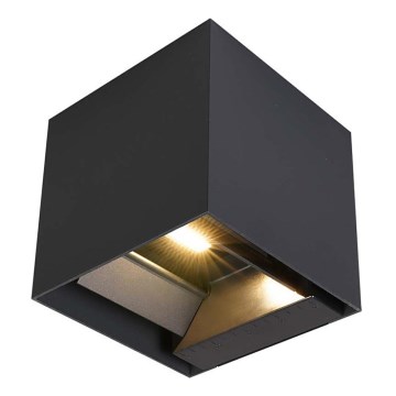 LED Solar wandlamp met sensor LED/9W/3,7V IP65 3000K zwart