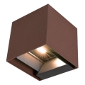 LED Solar wandlamp met sensor LED/9W/3,7V IP65 4000K bruin