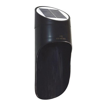 LED Solar wandlamp PALESA LED/1W/3,7V IP65 1800 mAh zwart