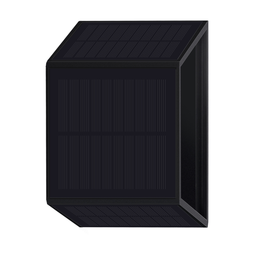 LED Solar wandlamp WINGS LED/2W/1300 mAh 3,7V 3000K IP54 zwart