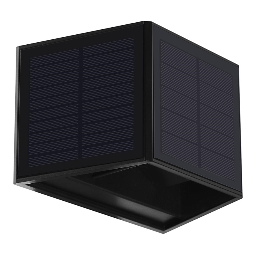 LED Solar wandlamp WINGS LED/2W/1300 mAh 3,7V 6000K IP54 zwart