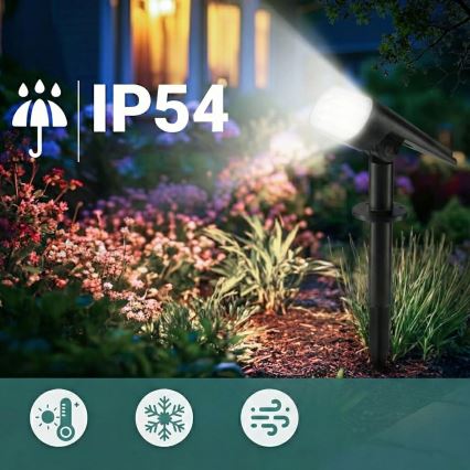 LED solarlamp 2-in-1 LED/3,7V 1200 mAh IP54 zwart