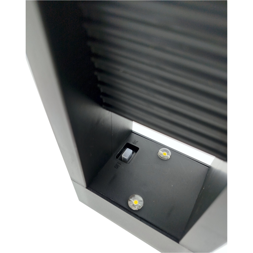 LED-solarlamp 2x LED / 1,2 V, 200 mAh, IP44, zwart