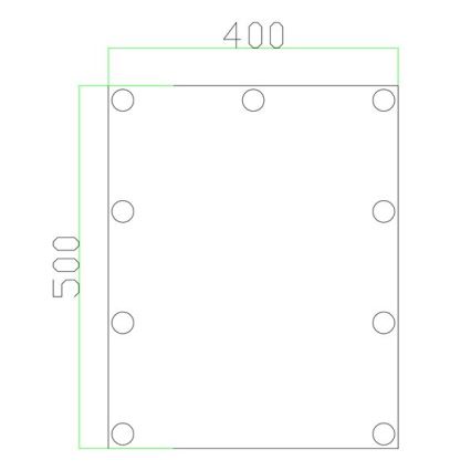 LED-spiegel met verlichting 9xLED/1W/230V 3000/4000/6000K 50x40 cm IP44