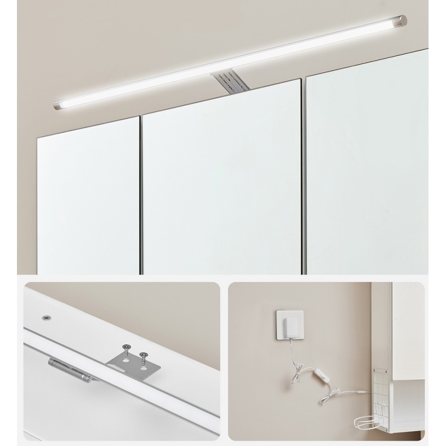 LED spiegelkast voor de badkamer SKY 70x70x16 cm 230V wit