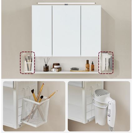 LED spiegelkast voor de badkamer SKY 70x70x16 cm 230V wit
