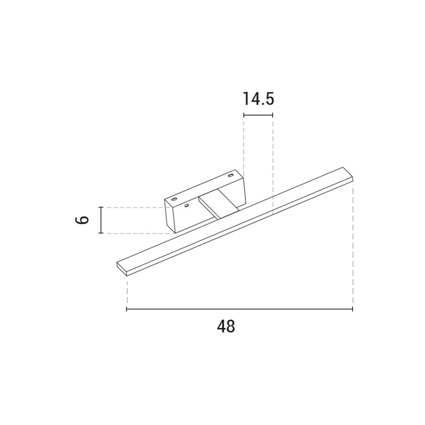 LED Spiegelverlichting LED/10W/230V 3000K glanzend chroom