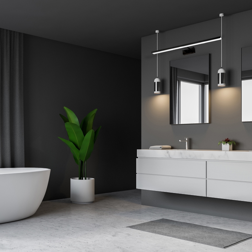 LED-spiegelverlichting SHINE BLACK LED/15W/230V 80 cm IP44 zwart