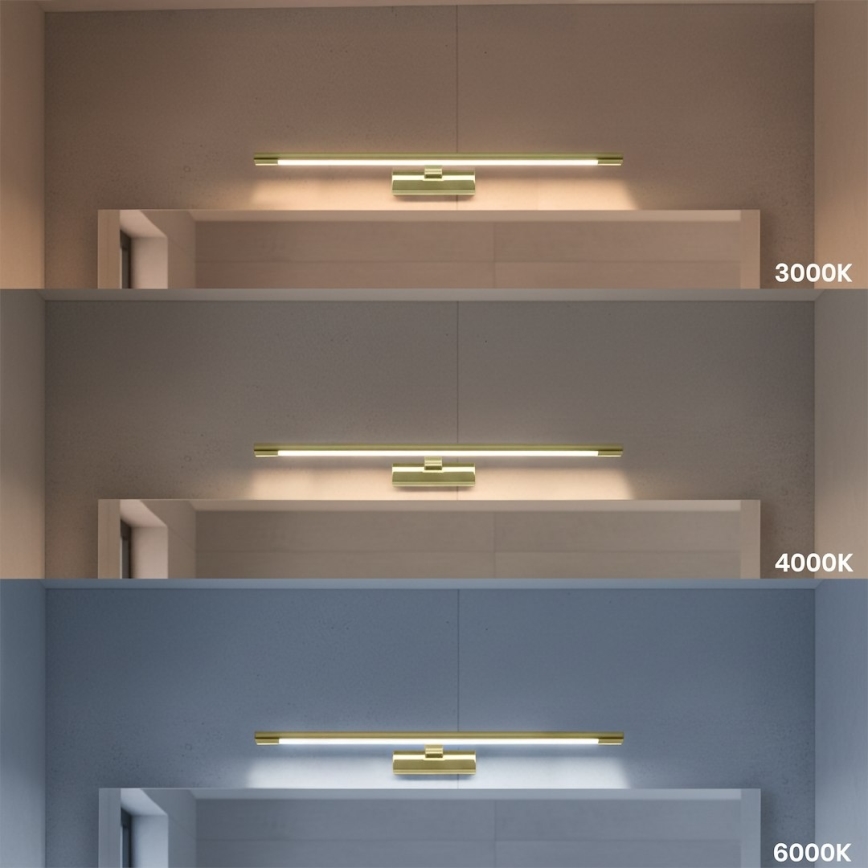 LED-spiegelverlichting voor badkamer KLIMT LED/12W/230V 3000/4000/6000K 60 cm IP44 goud