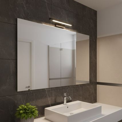 KLIMT LED-spiegelverlichting voor badkamer, 8W, 230V, 3000/4000/6000K, 40 cm, IP44, zwart