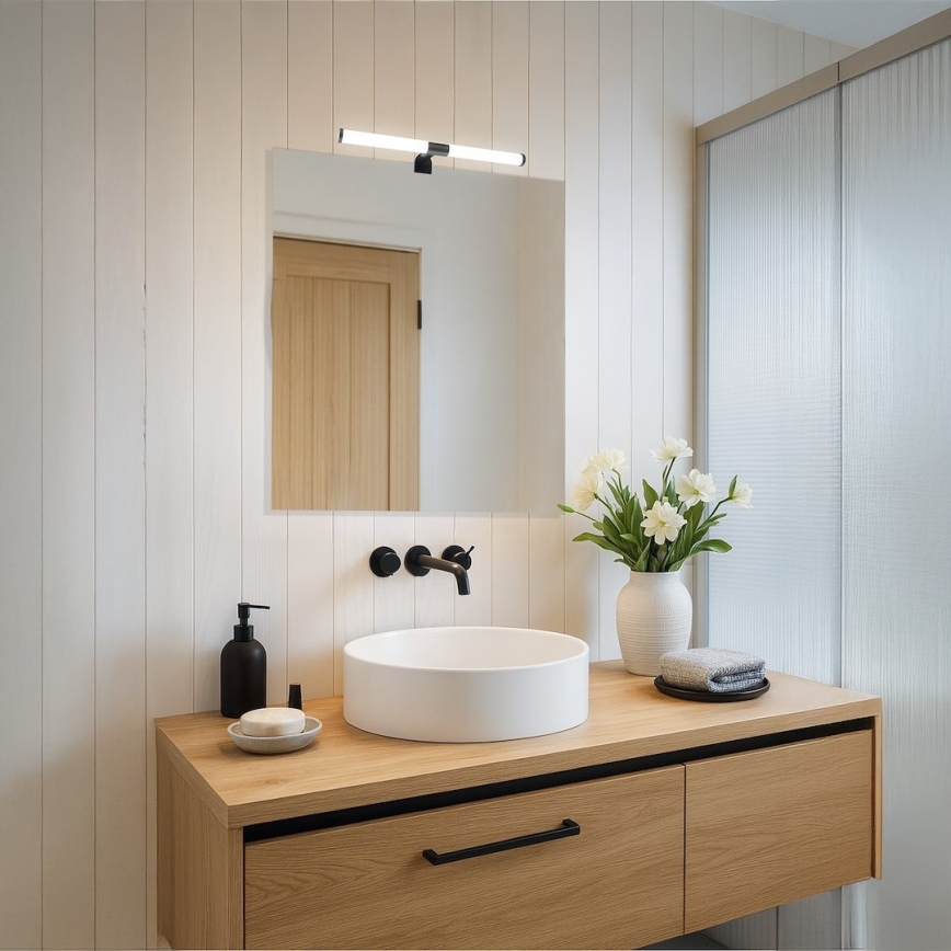 LED-spiegelverlichting voor de badkamer APA LED/6W/230V 40 cm IP44 zwart