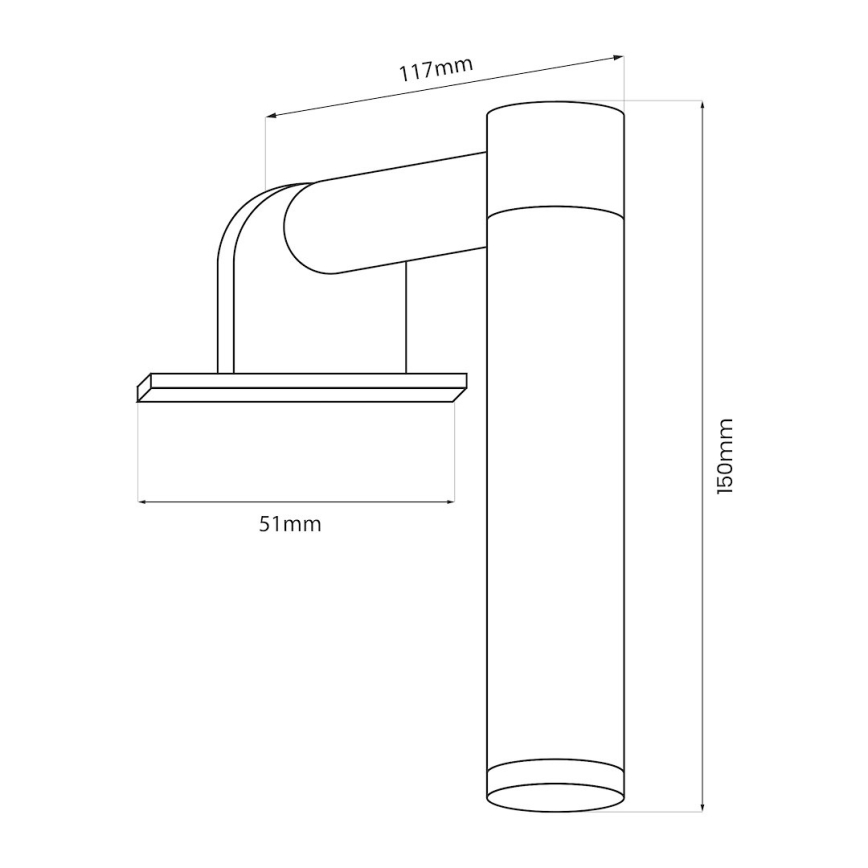 LED-spiegelverlichting voor de badkamer APA MINI LED/4W/230V IP44 glanzend chroom